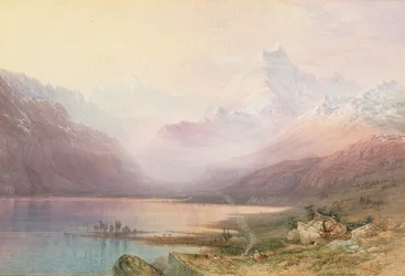 Mount Cook und Lake Pukaki, Südinsel, Neuseeland, 1872